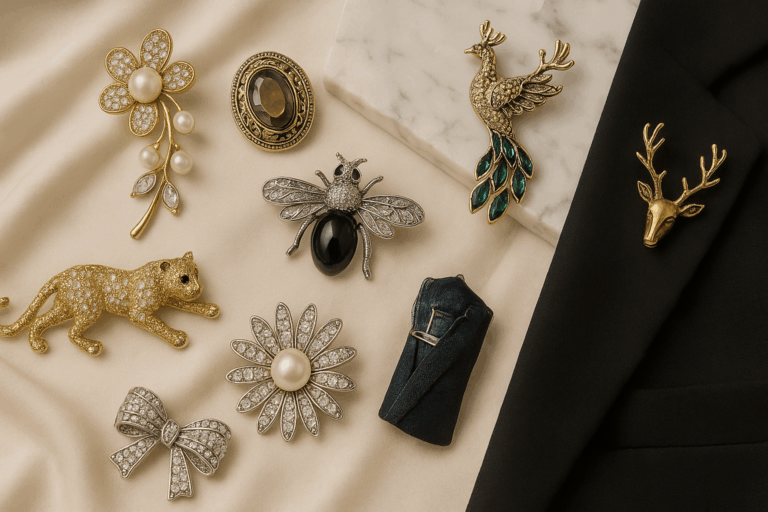 home-broche Καρφίτσα με τριαντάφυλλο ποπ αρτ